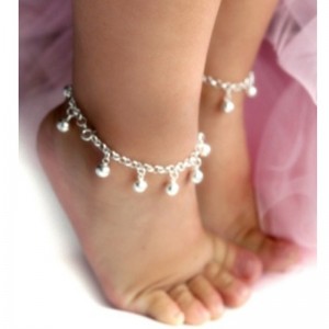 Детские украшения детские подарки детские цепочки для ног стерлингового серебра 925 пробы на лодыжке браслет камень